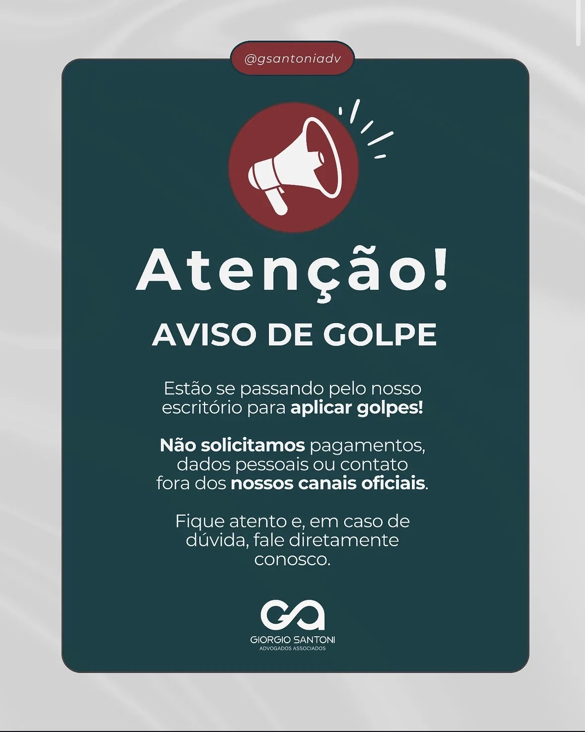 Post recente do Instagram do GSA