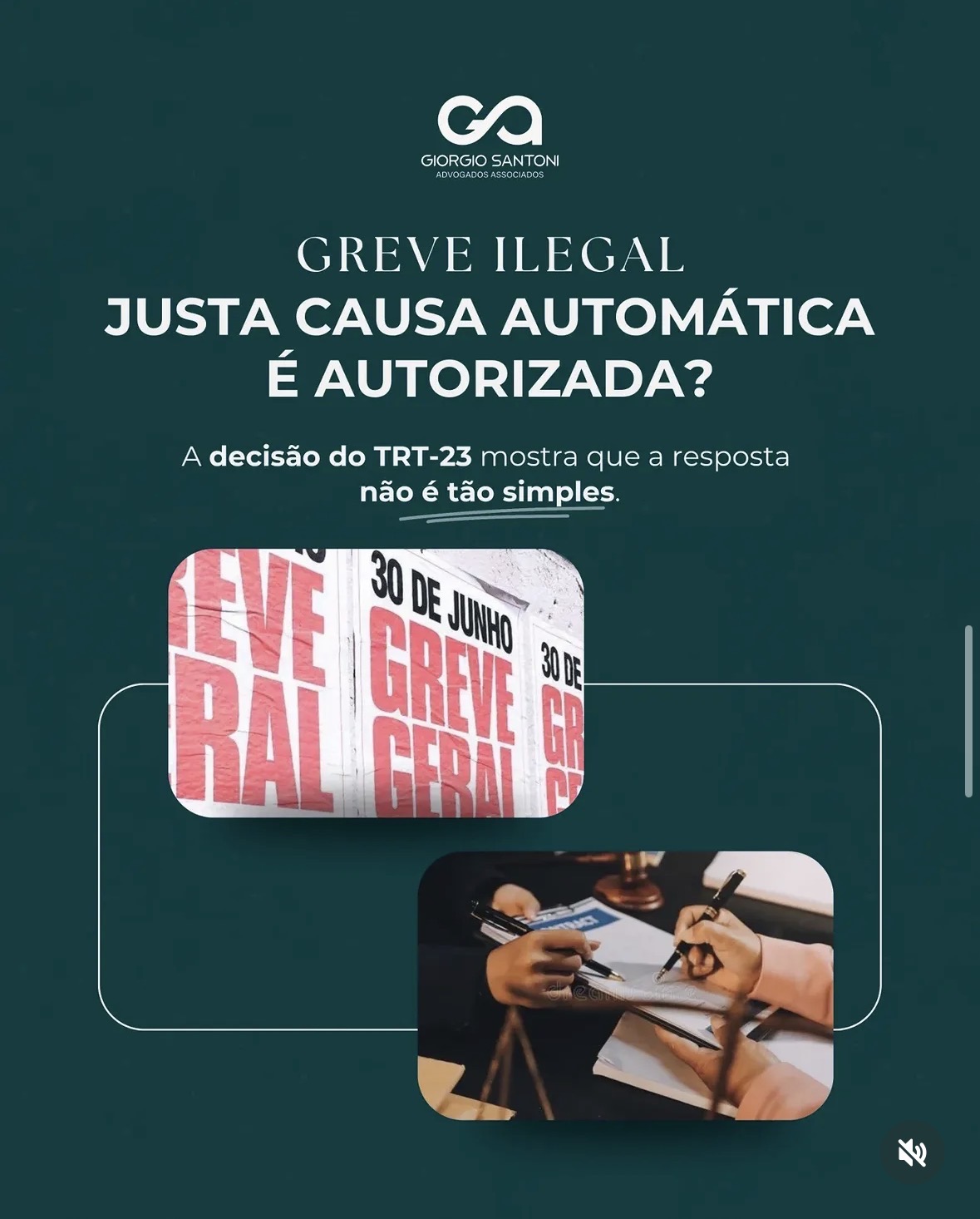Post recente do Instagram do GSA